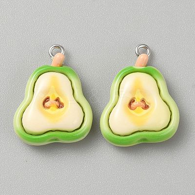 Opaque Resin Pendants CRES-CJC0011-004F-P-1