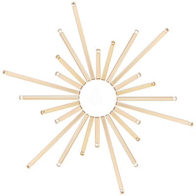 24Pcs 4 Size Brass Bar Pendants KK-CN0001-66-1