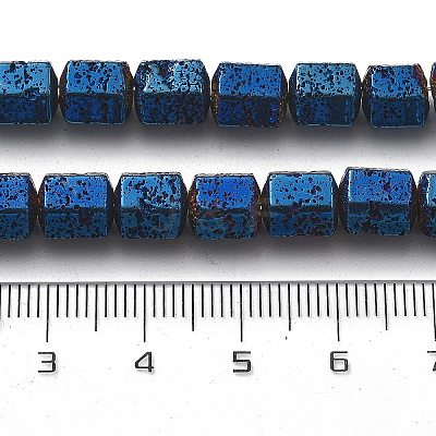 Electroplated Natural Lava Rock Beads Strands G-A251-A01-01J-1