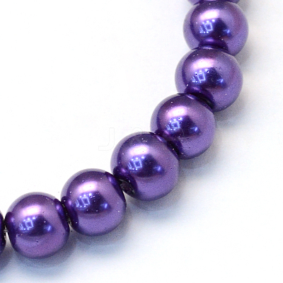 Baking Paint Glass Pearl Bead Strands X-HY-Q003-3mm-76-1