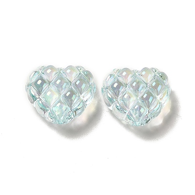 Transparent Acrylic Waffle Beads OACR-E016-01A-1