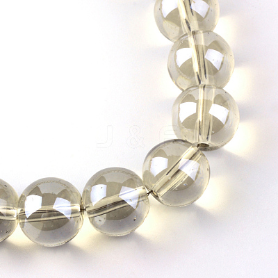 Electroplate Glass Beads Strands X-EGLA-Q062-8mm-A11-1