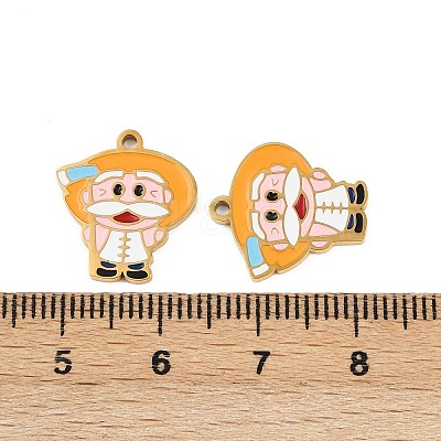 304 Stainless Steel Enamel Pendants STAS-C137-05A-G-1