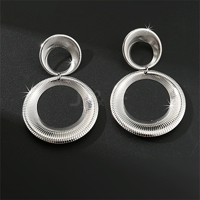 Iron Dangle Stud Earrings for Women WGA52C2-02-1