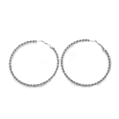304 Stainless Steel Hoop Earrings EJEW-S250-02A-P-1