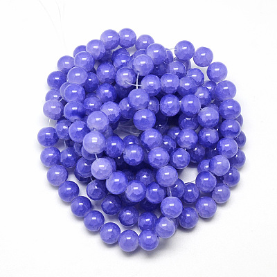 Baking Paint Crackle Glass Bead Strands DGLA-Q023-6mm-YS14-1