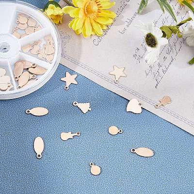 304 Stainless Steel Charms STAS-AR0001-07RG-1
