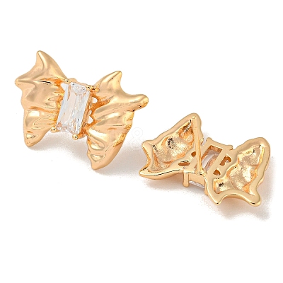 Brass Stud Earrings EJEW-R158-03G-1