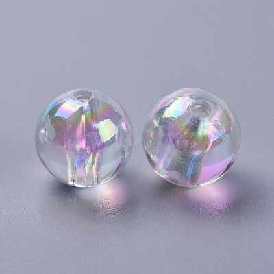 Eco-Friendly Transparent Acrylic Beads X-PL735-2-1