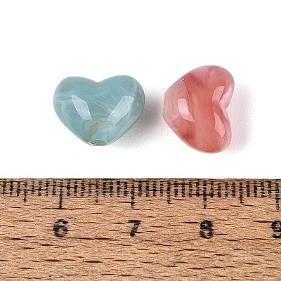 Two Tone Opaque Acrylic Beads OACR-Q205-01-1