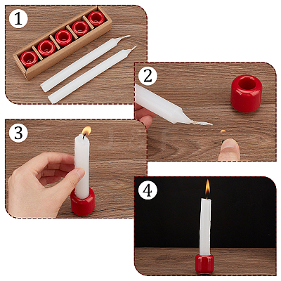 Porcelain Candle Holder DJEW-WH0015-24A-1