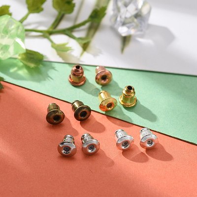 500Pcs 5 Style Brass Ear Nuts KK-LS0001-21-1
