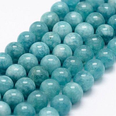 Natural White Jade Imitation Amazonite Beads Strands G-F364-16-6mm-1