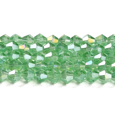 Transparent Electroplate Glass Beads Strands EGLA-A039-T2mm-B24-1