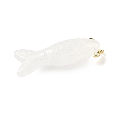 Natural Quartz Crystal Carved Pendants G-P599-08G-02-1