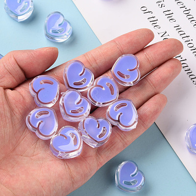 Transparent Enamel Acrylic Beads TACR-S155-004J-1