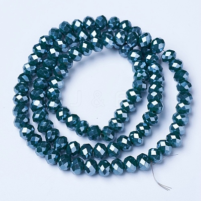 Electroplate Glass Beads Strands EGLA-A034-P8mm-A14-1