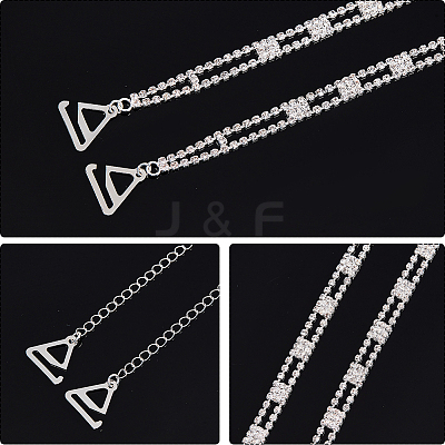 Alloy Rhinestone Non-slip Bra Straps AJEW-WH20054-199A-1