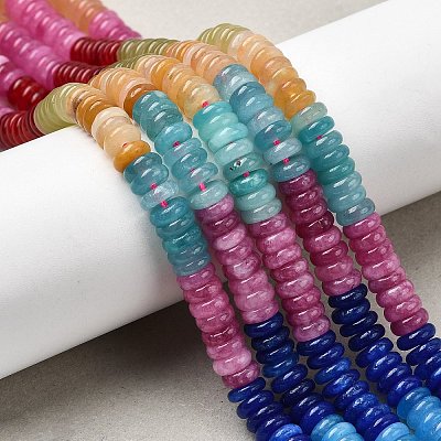 Dyed Natural White Jade Beads Strands G-H333-02B-1