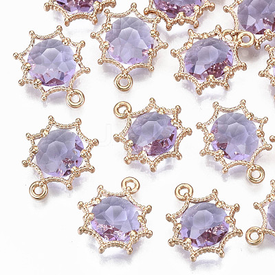 Faceted Glass Pendants GLAA-S191-002B-G-NR-1