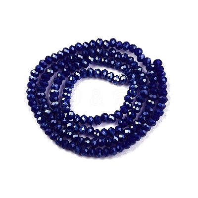 Electroplate Glass Beads Strands EGLA-A044-P1mm-A07-1