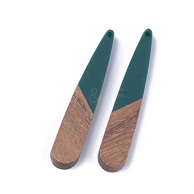 Resin & Walnut Wood Pendants X-RESI-S358-40I-1