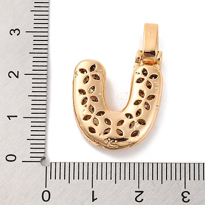 Brass Micro Pave Cubic Zirconia Pendants KK-C076-29U-G01-1