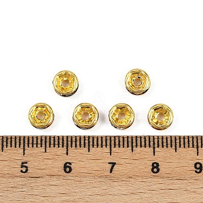 Brass Rhinestone Spacer Beads RB-A014-Z7mm-37G-1