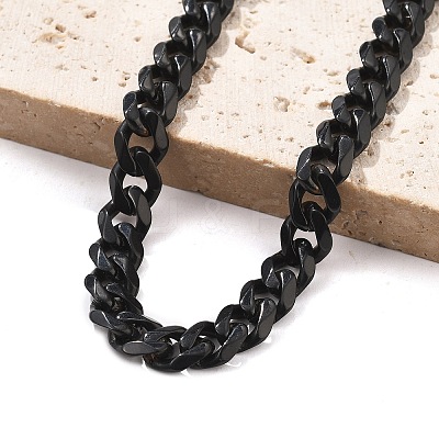 304 Stainless Steel Cuban Link Chain Bracelets for Men Women BJEW-Q038-02EB-1
