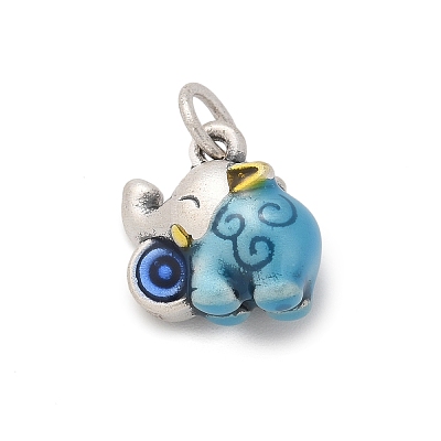 S999 Fine Silver Enamel Charms STER-D300-22AS-1