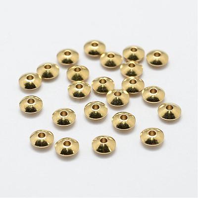 Brass Spacer Beads KK-P095-15-B-1