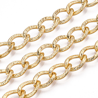 Aluminium Textured Curb Chains CHA-T001-45G-1