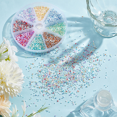 80G 8 Colors Glass Seed Beads GLAA-GO0001-20B-1
