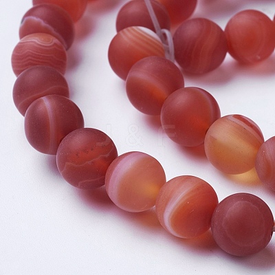 Natural Grade A Striped Agate/Banded Agate Beads Strands G-E478-02-6mm-1