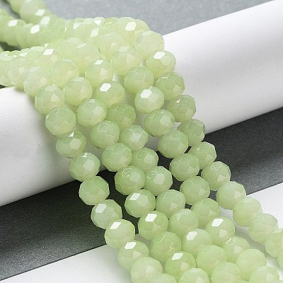 Baking Paint Imitation Jade Glass Bead Strands DGLA-A034-J8MM-A21-1