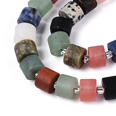 Natural & Synthetic Mixed Stone Beads Strands G-N353-02A-01-1