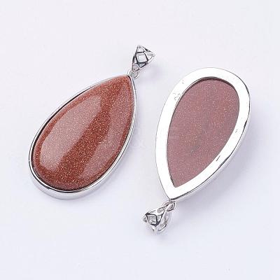 Synthetic Goldstone Big Pendants G-I184-01-1