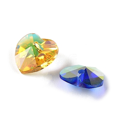 Electroplate Glass Charms GGLA-Z002-02L-1