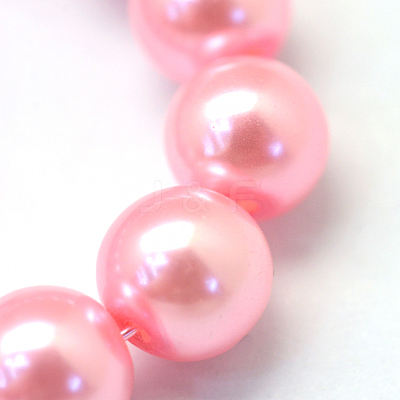 Baking Paint Pearlized Glass Pearl Round Bead Strands HY-Q003-4mm-53-1