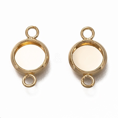 304 Stainless Steel Cabochon Connector Settings STAS-H130-23D-G-1