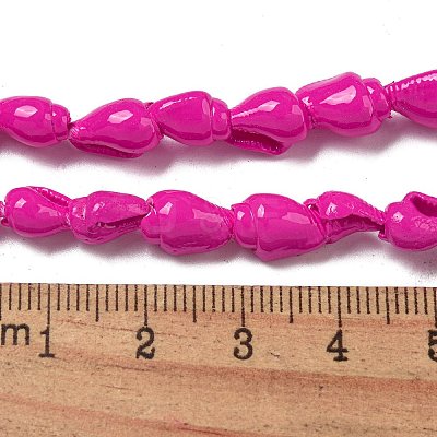 Spray Painted Natural Spiral Shell Beads Strands BSHE-G039-08C-1