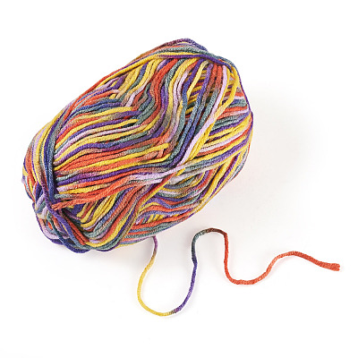 Polyester Fibers Knitting Yarn DIY-TADJ0002-005M-1