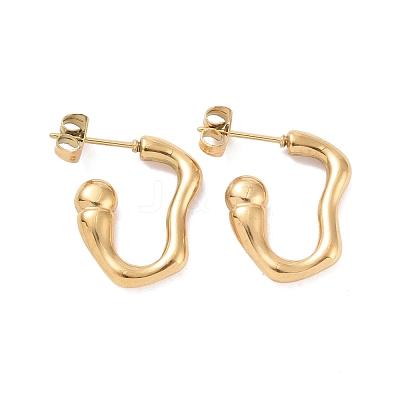 Ion Plating(IP) 304 Stainless Steel Stud Earring for Women EJEW-F287-02G-1