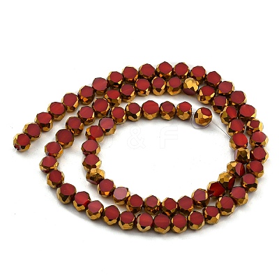 Electroplate Glass Beads Strands X-EGLA-G037-02A-HP01-1