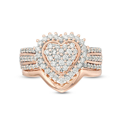 2Pcs Alloy with Crystal Rhinestone Finger Rings FS-WG59BB6-08-1