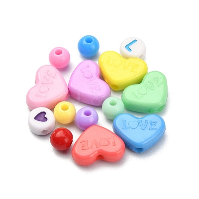 Opaque Acrylic Beads SACR-YW0001-45-1