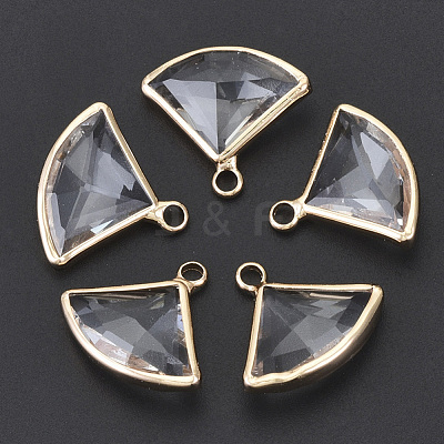 Transparent Glass Pendants GLAA-N038-12A-1