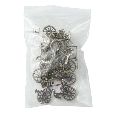 8Pcs 4 Styles Tibetan Style Alloy Pendants FIND-FS0002-59-1