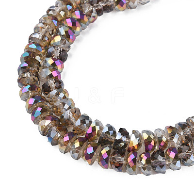 Electroplate Transparent Glass Beads Strands EGLA-N002-37-D01-1
