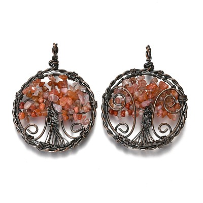 Natural Carnelian Pendants G-B001-01R-E-1